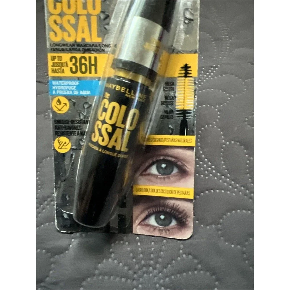 Maybelline Colossal Mascara Up To 36 Hour Waterproof #212 Very Black Eyes Makeup